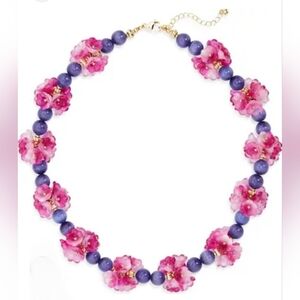 EYE CANDY LOS ANGELES Yasamin pink purple Floral cluster Beaded Necklace
